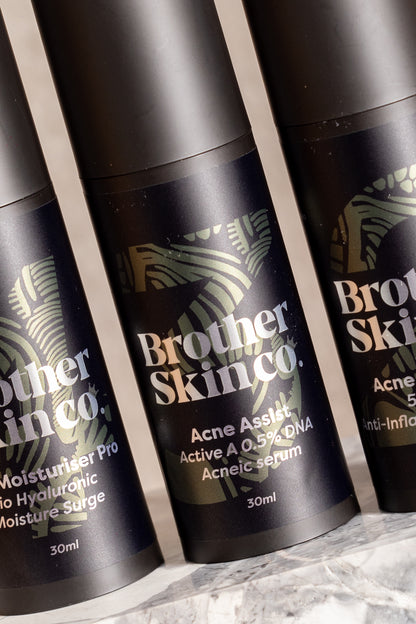 Acne Assist by Brother Skin Co, men's retinal serum for breakouts and acne marks