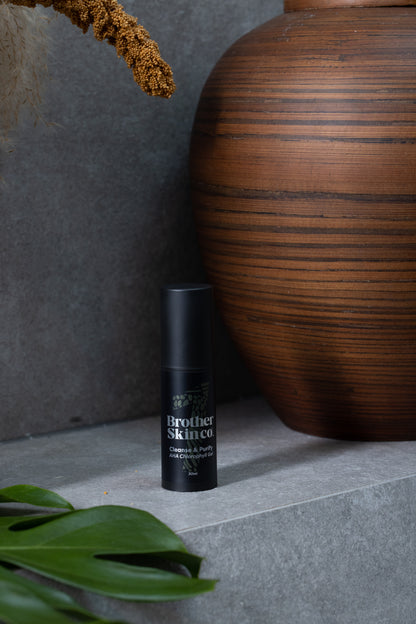 Cleanse & Detoxify by Brother Skin Co, men's activated charcoal face wash