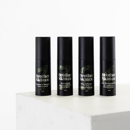 Acne System by Brother Skin Co, four step men's skincare for breakouts and oily skin