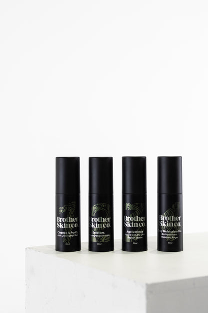 Anti-Ageing System by Brother Skin Co, four step men's skincare for lines and dull skin