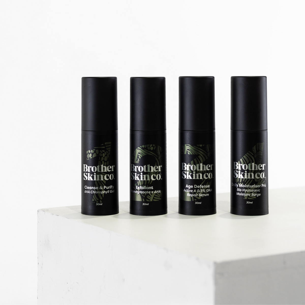 Anti-Ageing System by Brother Skin Co, four step men's skincare for lines and dull skin