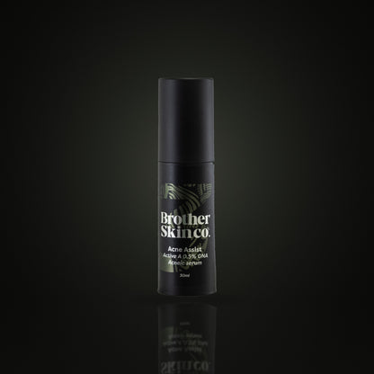 Acne Assist by Brother Skin Co, men's retinal serum for breakouts and acne marks