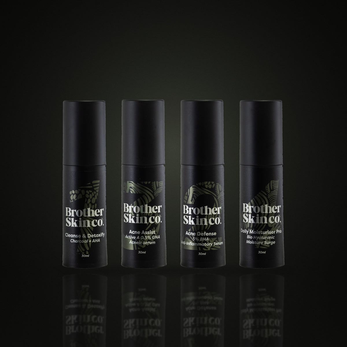 Acne System by Brother Skin Co, four step men's skincare for breakouts and oily skin