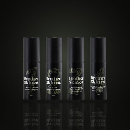 Anti-Ageing System by Brother Skin Co, four step men's skincare for lines and dull skin